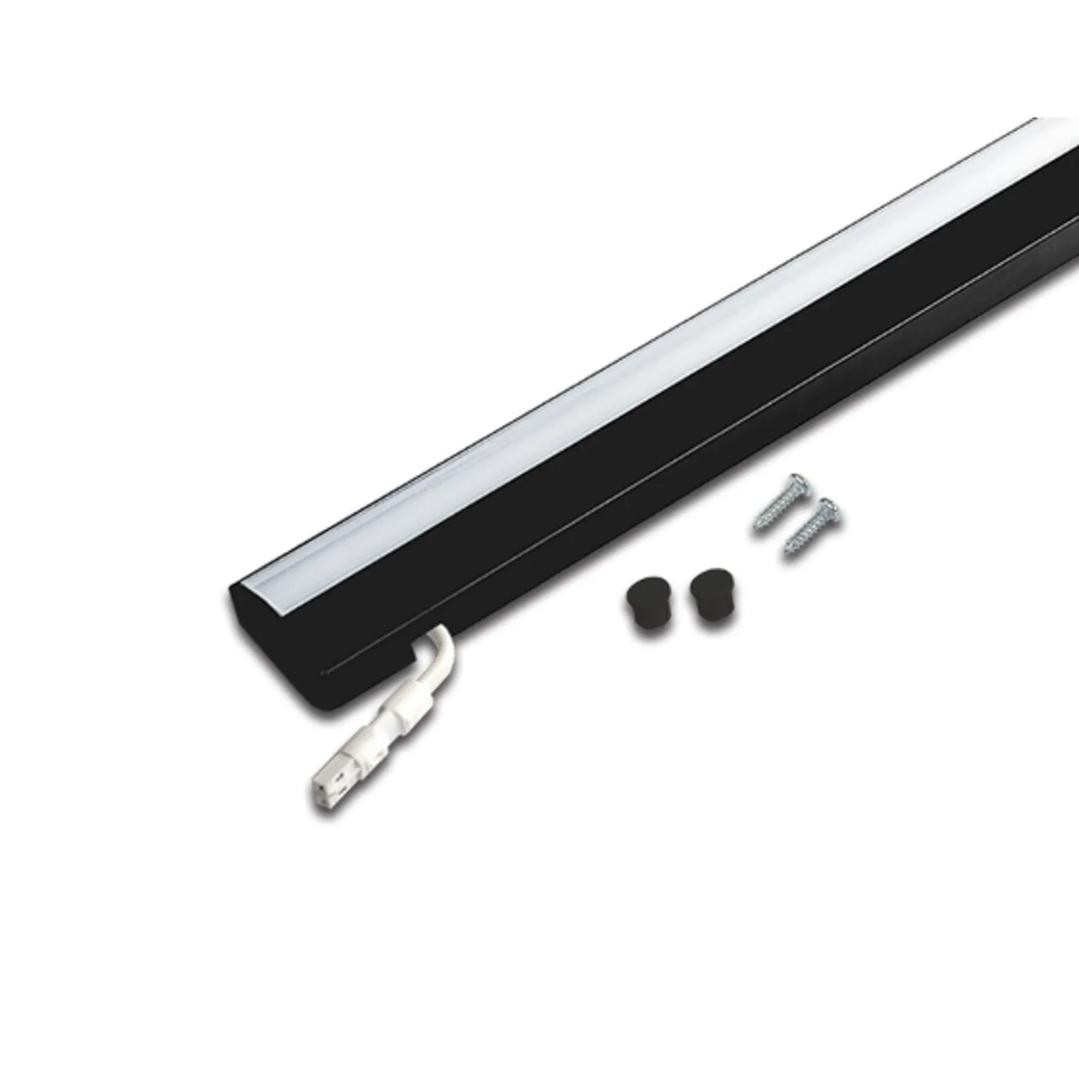 ModuLite F LED-kaappivalaisin, musta, 90 cm, 3 000 K, alumiini