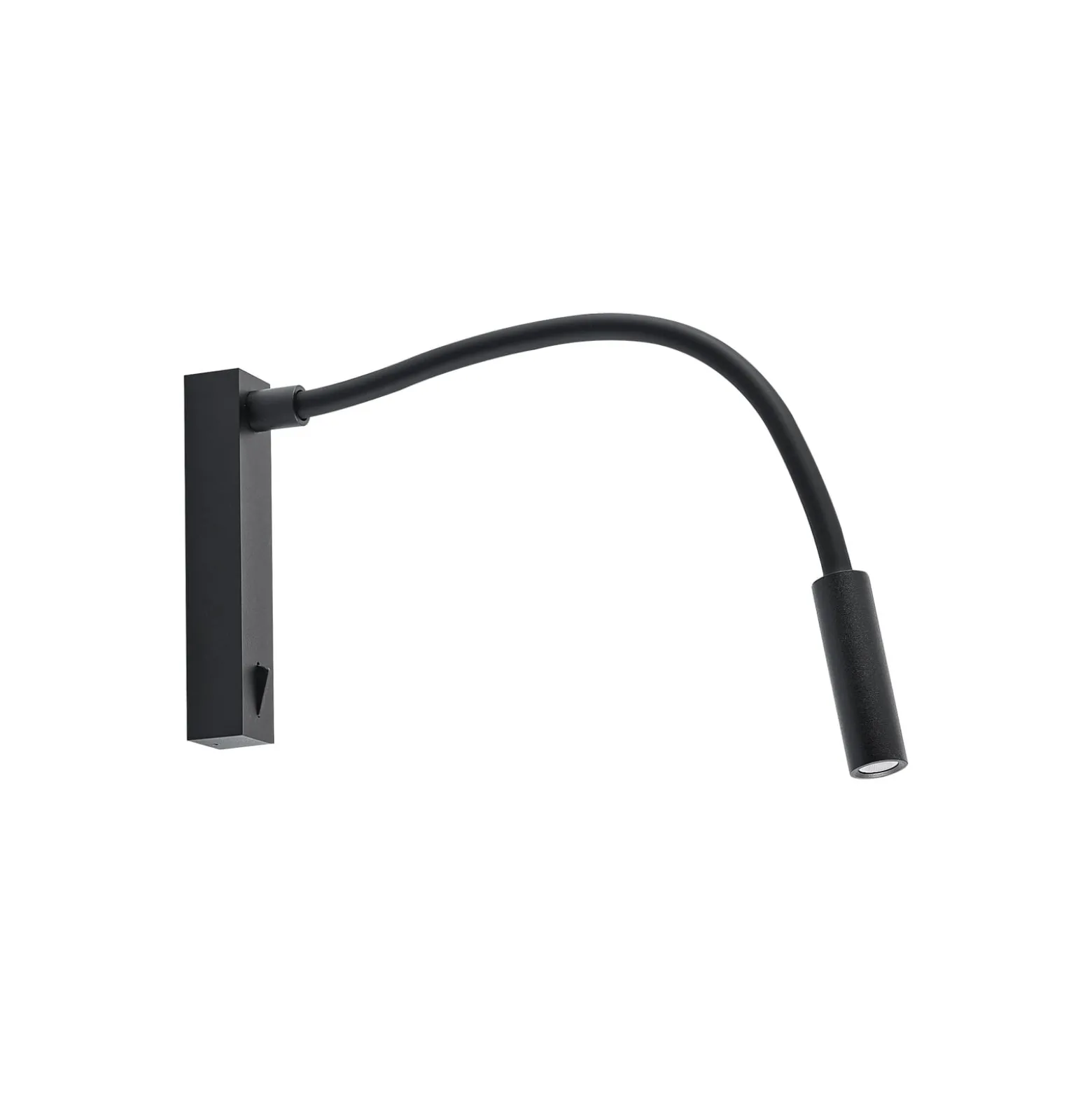 Molto Luce Arok LED-seinävalaisin, musta, alumiini, ulkonema 49 cm