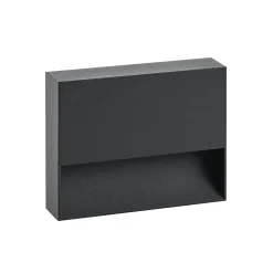 Molto Luce Cado -LED-ulkoseinälamppu, leveys 14 cm, musta
