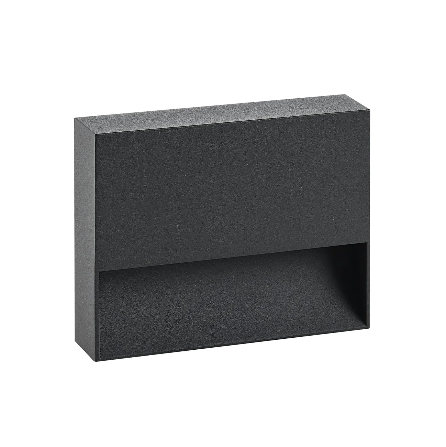 Molto Luce Cado -LED-ulkoseinälamppu, leveys 14 cm, musta