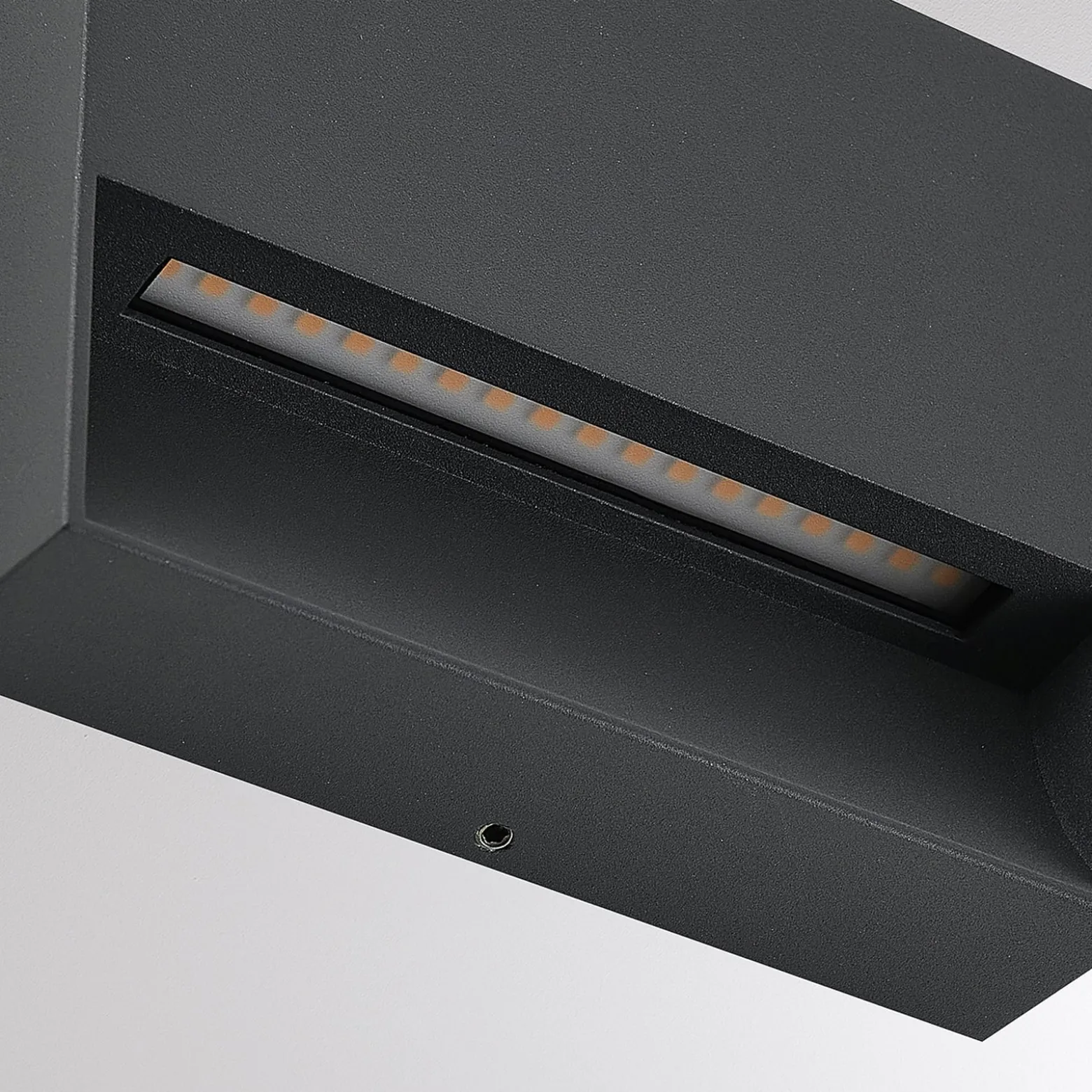 Molto Luce Cado -LED-ulkoseinälamppu, leveys 14 cm, musta