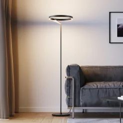 Molto Luce LED-lattiavalaisin Melli F, musta, alumiini, korkeus 168 cm