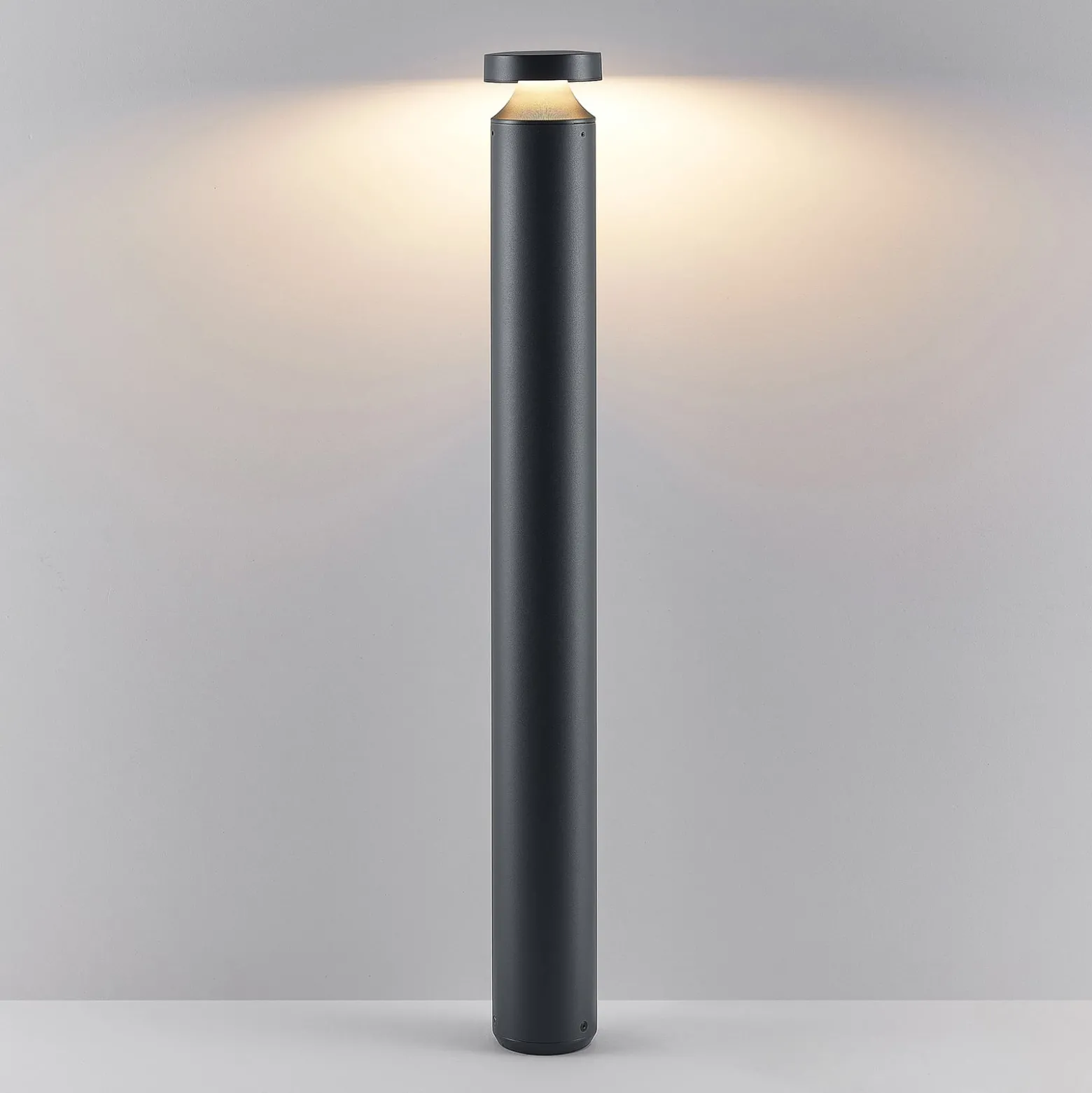 Molto Luce LED-pylväsvalaisin Mona, halkaisija 10 cm, alumiini, korkeus 85 cm