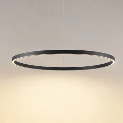Molto Luce LED-riippuvalaisin Perfora, musta, Ø 90 cm, alumiini