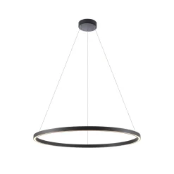 Molto Luce LED-riippuvalaisin Perfora, musta, Ø 90 cm, alumiini