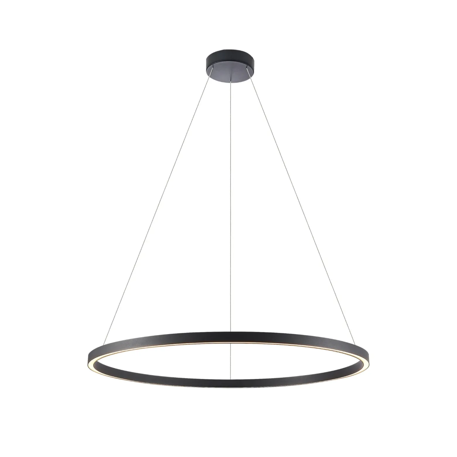 Molto Luce LED-riippuvalaisin Perfora, musta, Ø 90 cm, alumiini