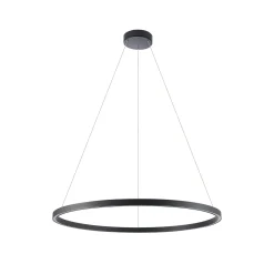 Molto Luce LED-riippuvalaisin Perfora, musta, Ø 90 cm, alumiini