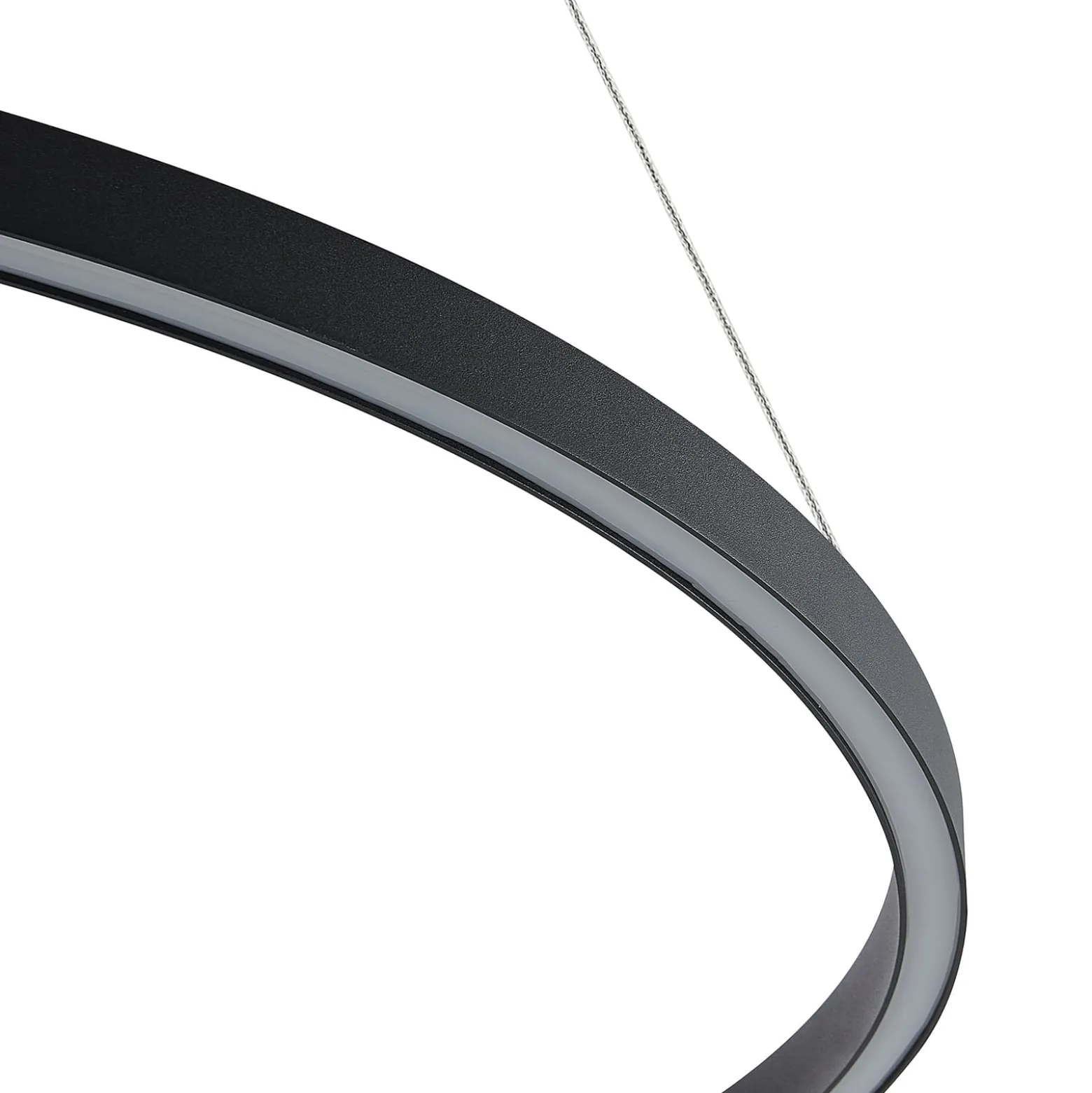 Molto Luce LED-riippuvalaisin Perfora, musta, Ø 90 cm, alumiini