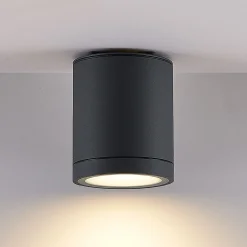 Molto Luce LED-ulkokattolamppu Foris Round SD, antrasiitti