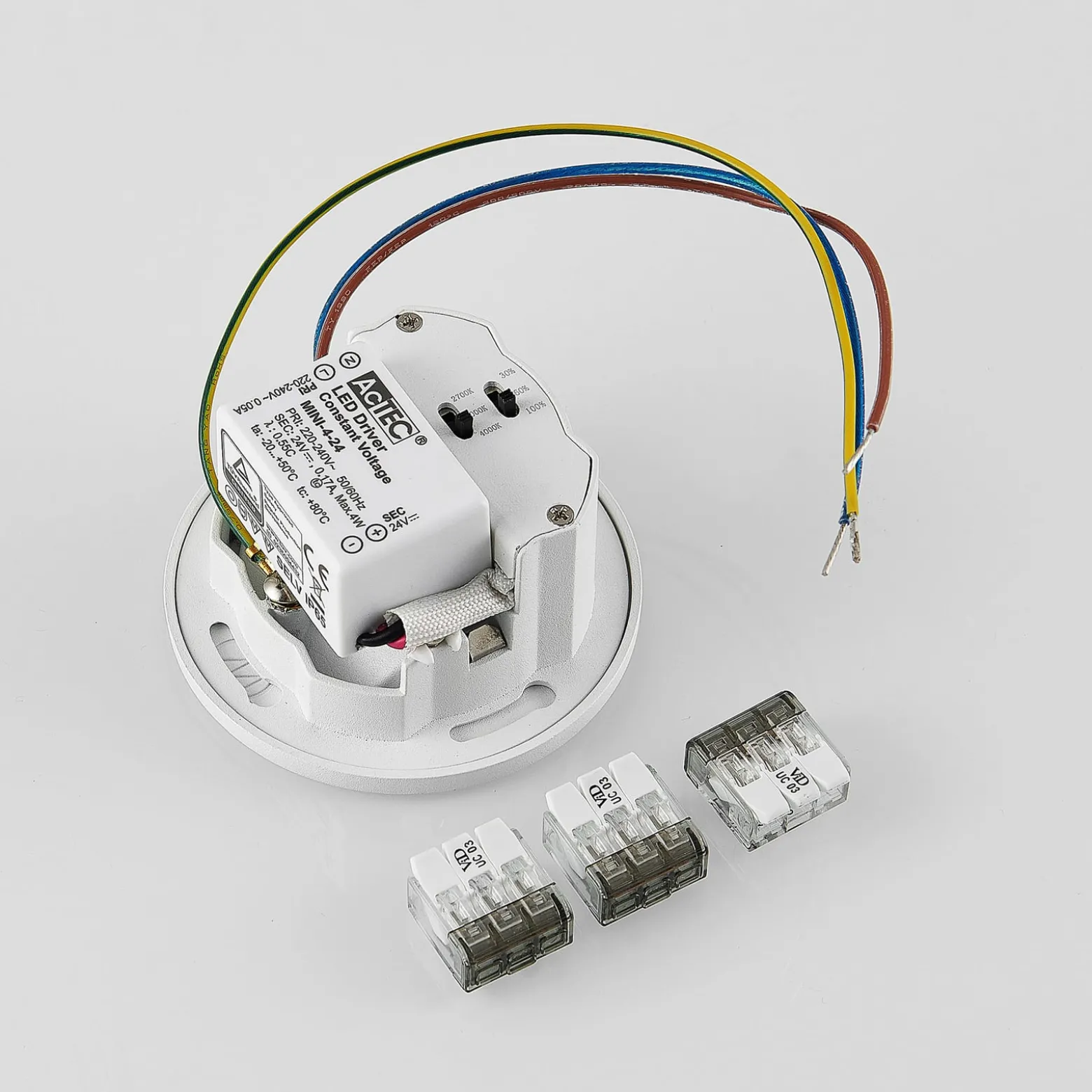 Molto Luce LED uppoasennusvalaisin Wall 68R IP44 RD, valkoinen, alumiini,