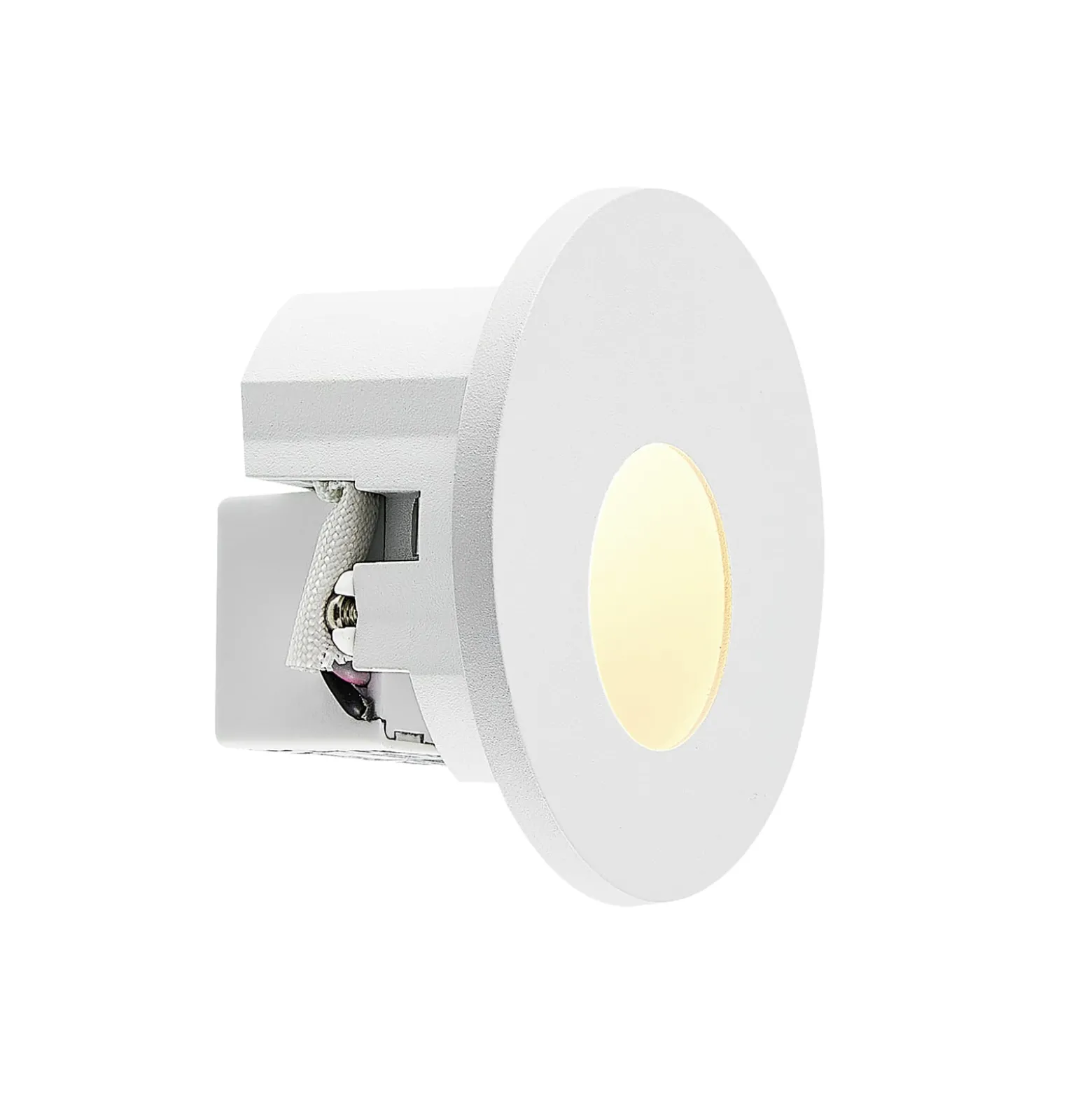 Molto Luce LED uppoasennusvalaisin Wall 68R IP44 RD, valkoinen, alumiini,