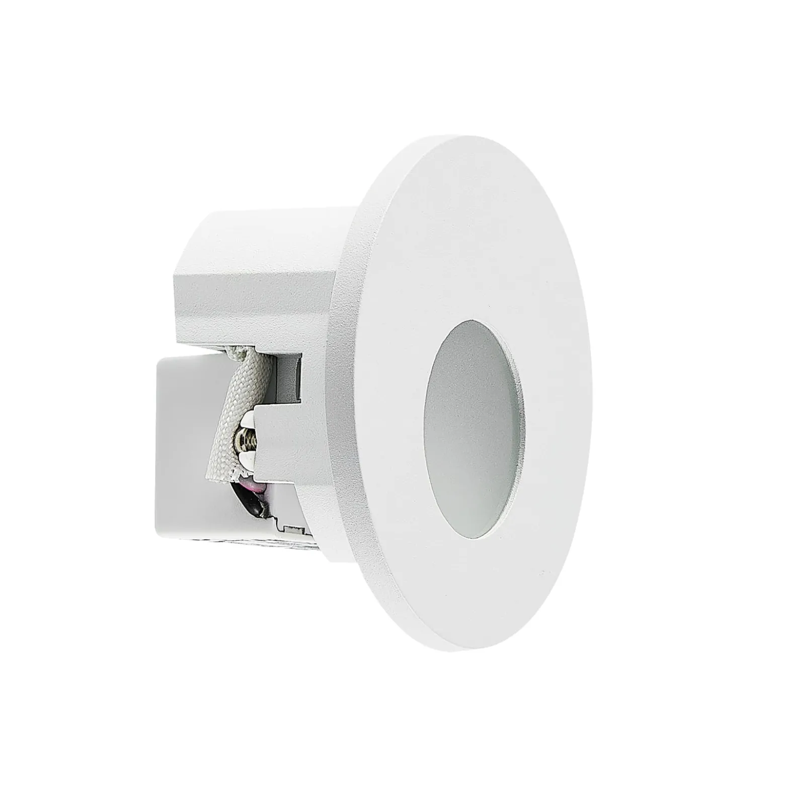 Molto Luce LED uppoasennusvalaisin Wall 68R IP44 RD, valkoinen, alumiini,