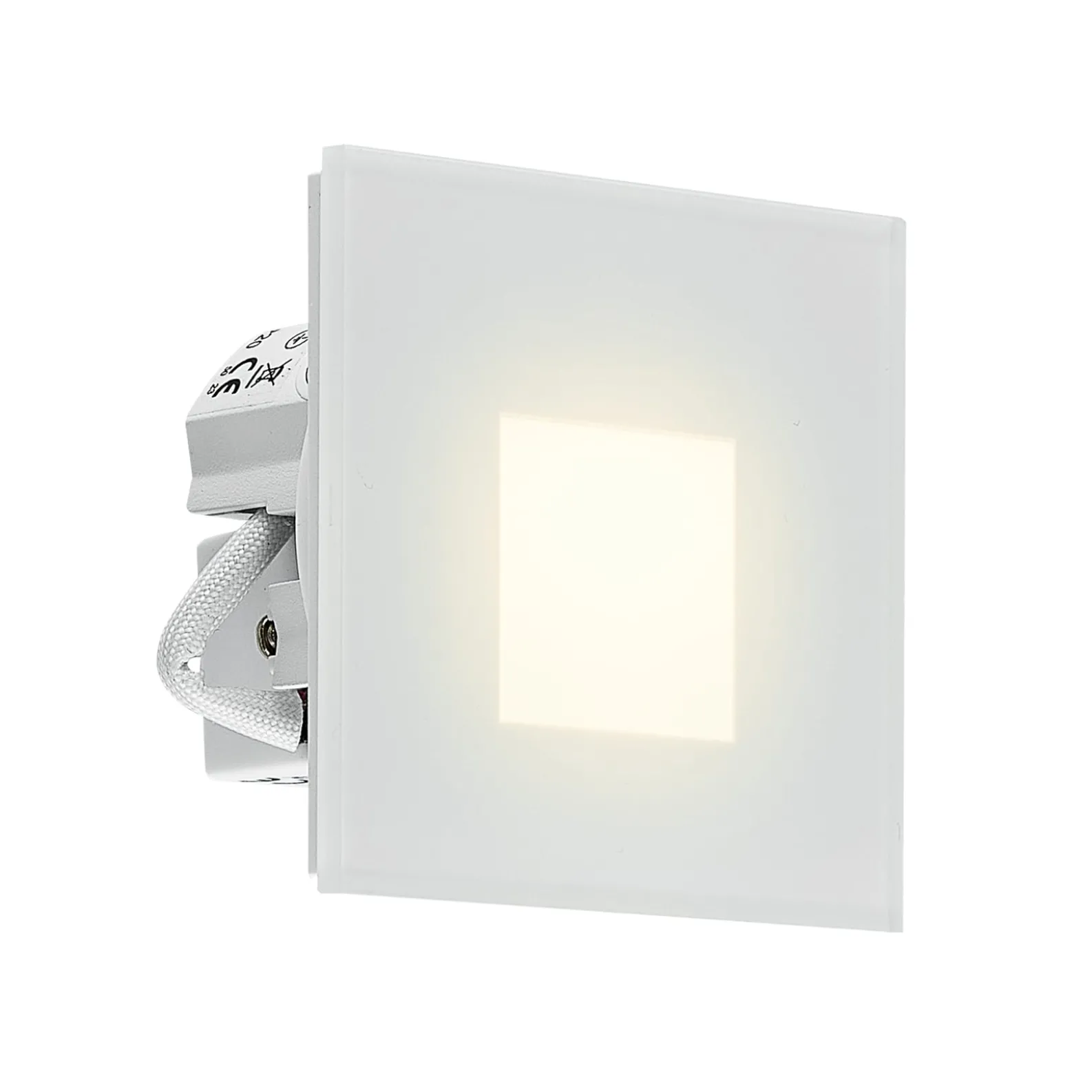 Molto Luce LED uppoasennusvalaisin Wall R68 Lasi IP44 SQ, valkoinen, CCT