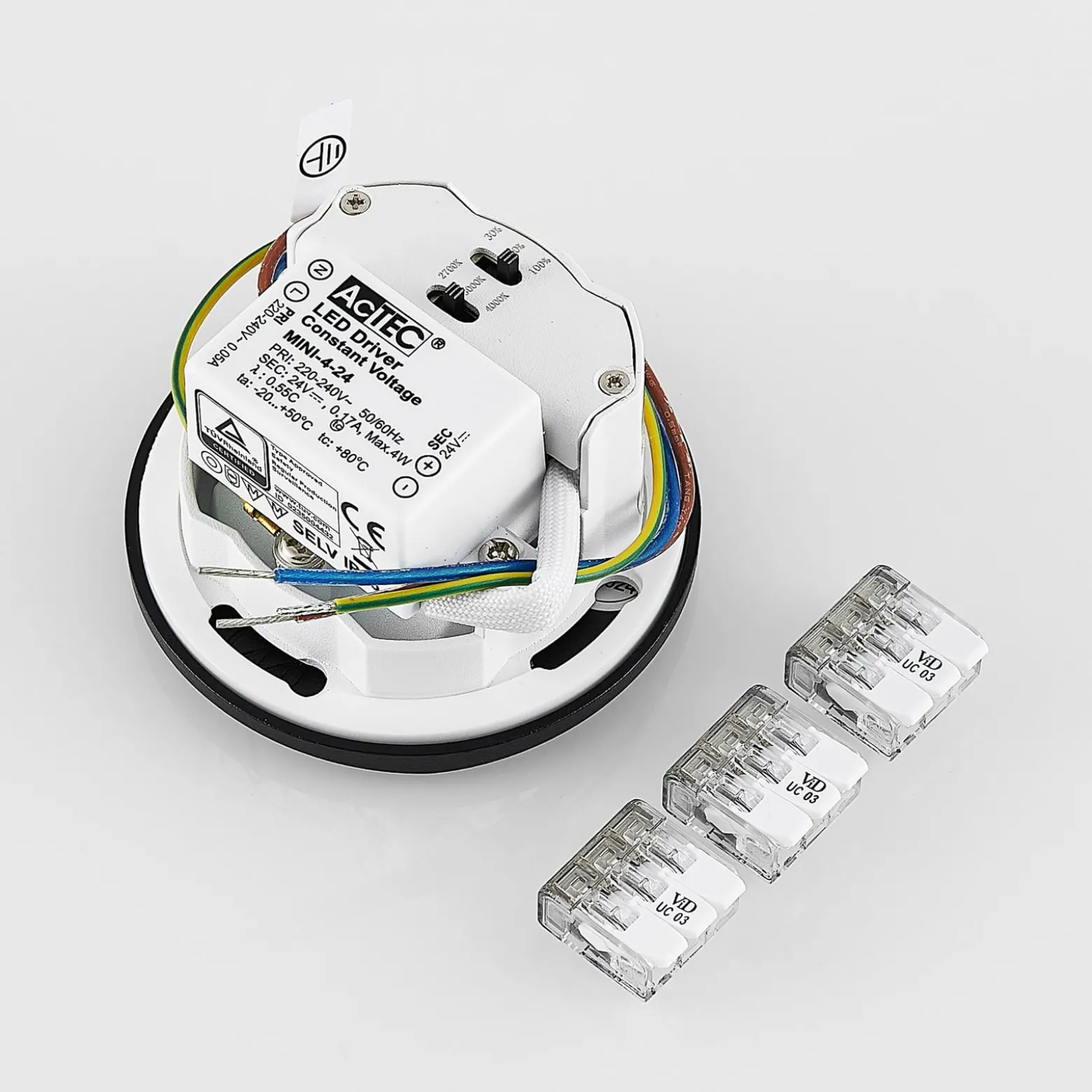 Molto Luce LED uppoasennusvalaisin Wall 68R Sina IP44 RD, musta