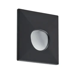 Molto Luce LED uppoasennusvalaisin Wall 68 R Sina IP44 SQ, musta