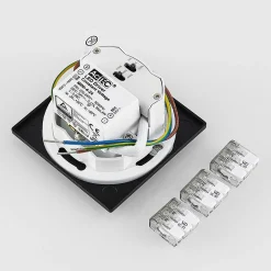 Molto Luce LED uppoasennusvalaisin Wall 68 R Sina IP44 SQ, musta