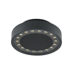 Molto Luce Nona LED-ulkokattolamppu, halkaisija 18,2 cm, antrasiitti
