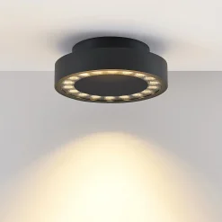 Molto Luce Nona LED-ulkokattolamppu, halkaisija 18,2 cm, antrasiitti