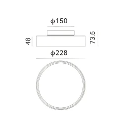 Molto Luce Nona LED-ulkokattovalaisin, halkaisija 22,8 cm, antrasiitti