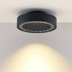 Molto Luce Nona LED-ulkokattovalaisin, halkaisija 22,8 cm, antrasiitti