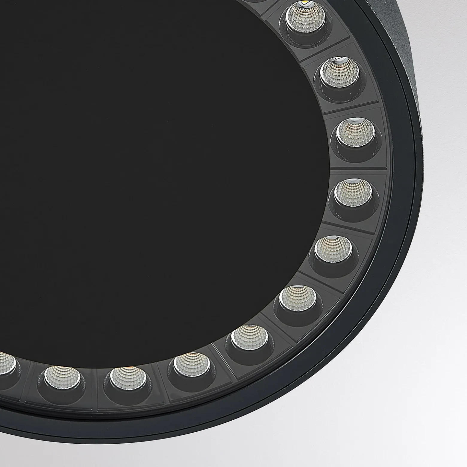 Molto Luce Nona LED-ulkokattovalaisin, halkaisija 22,8 cm, antrasiitti