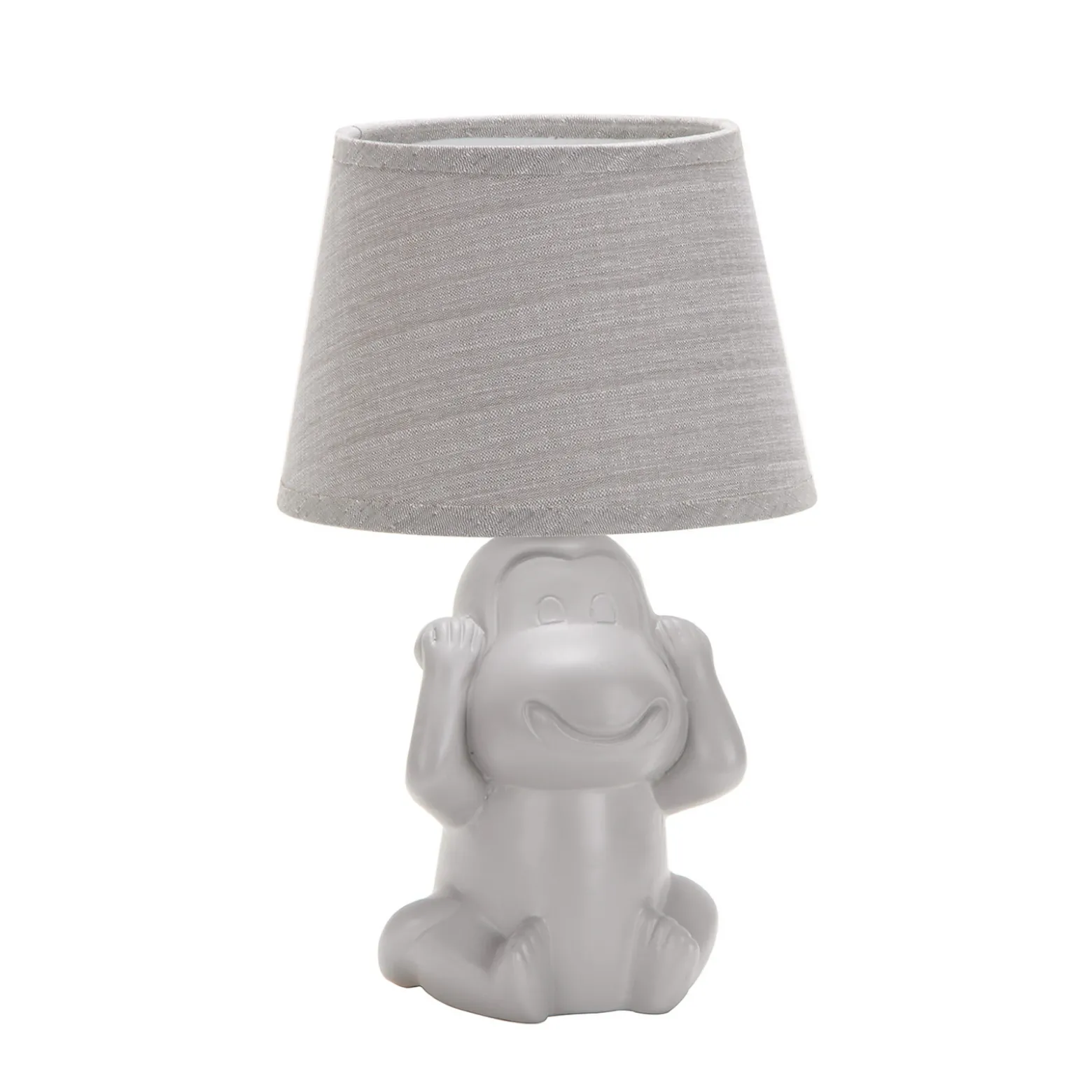 Monkey pöytävalaisin, harmaa, keraaminen, 28 cm korkea, E14