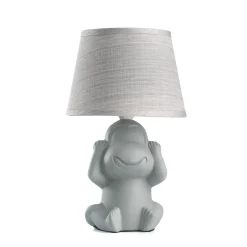 Monkey pöytävalaisin, harmaa, keraaminen, 28 cm korkea, E14