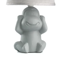 Monkey pöytävalaisin, harmaa, keraaminen, 28 cm korkea, E14