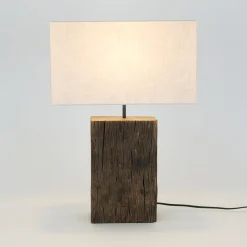 Montecristo pöytävalaisin, puunvärinen/beige, korkeus 59 cm, puu