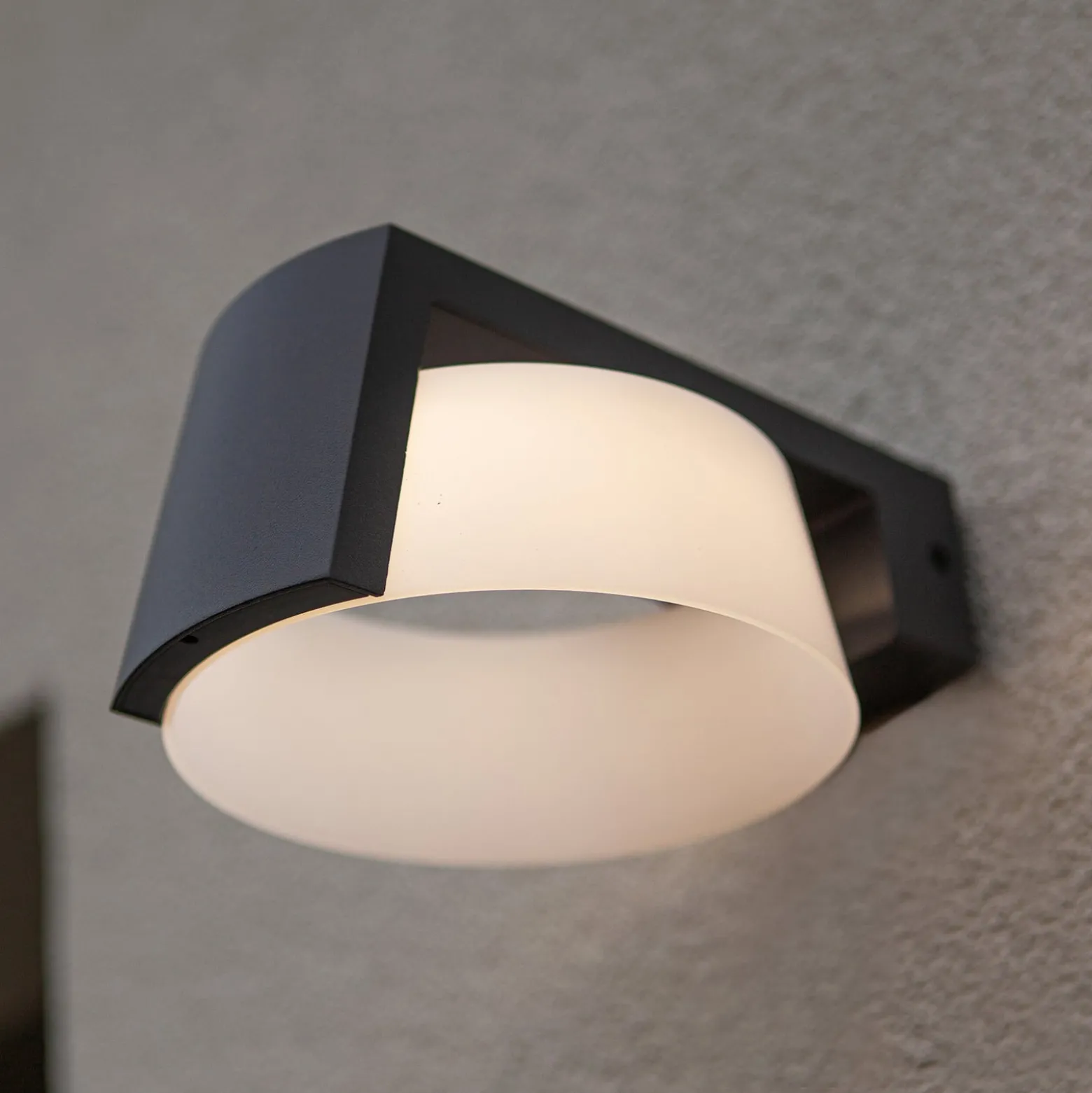 Moon LED-ulkoseinävalaisin, antrasiitti, CCT, IP44