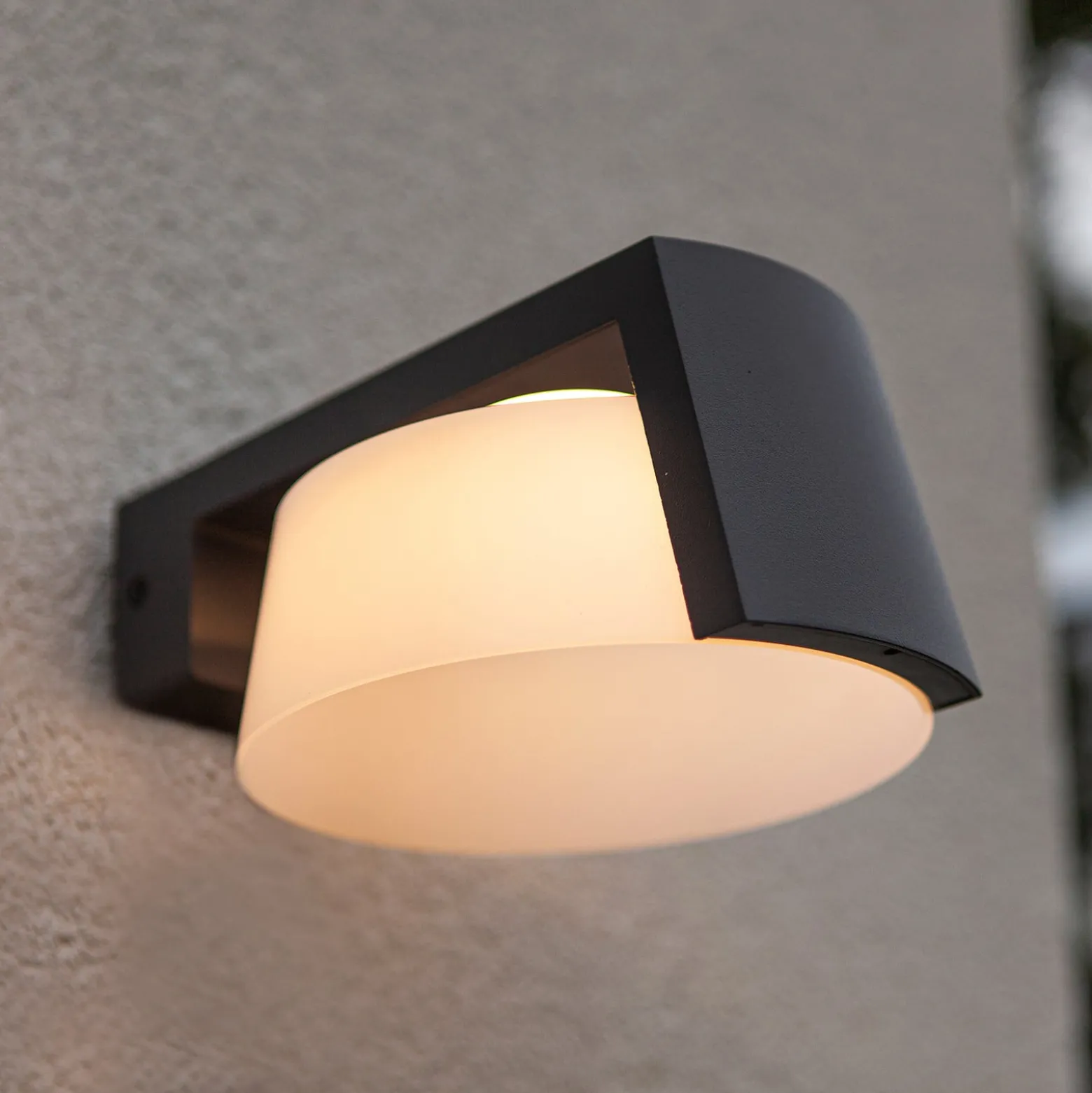 Moon LED-ulkoseinävalaisin, antrasiitti, CCT, IP44