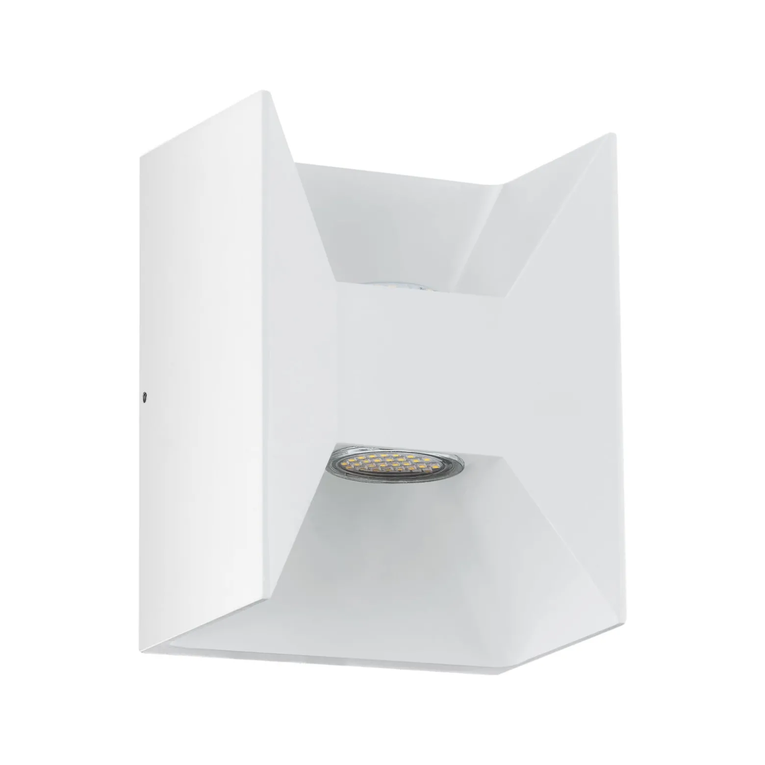 Morino-LED-ulkoseinälamppu, valkoinen, korkeus 18 cm, metallia