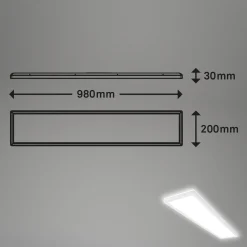 Move LED-paneeli, anturi, 98 x 20 cm, IP44, muovi, valkoinen
