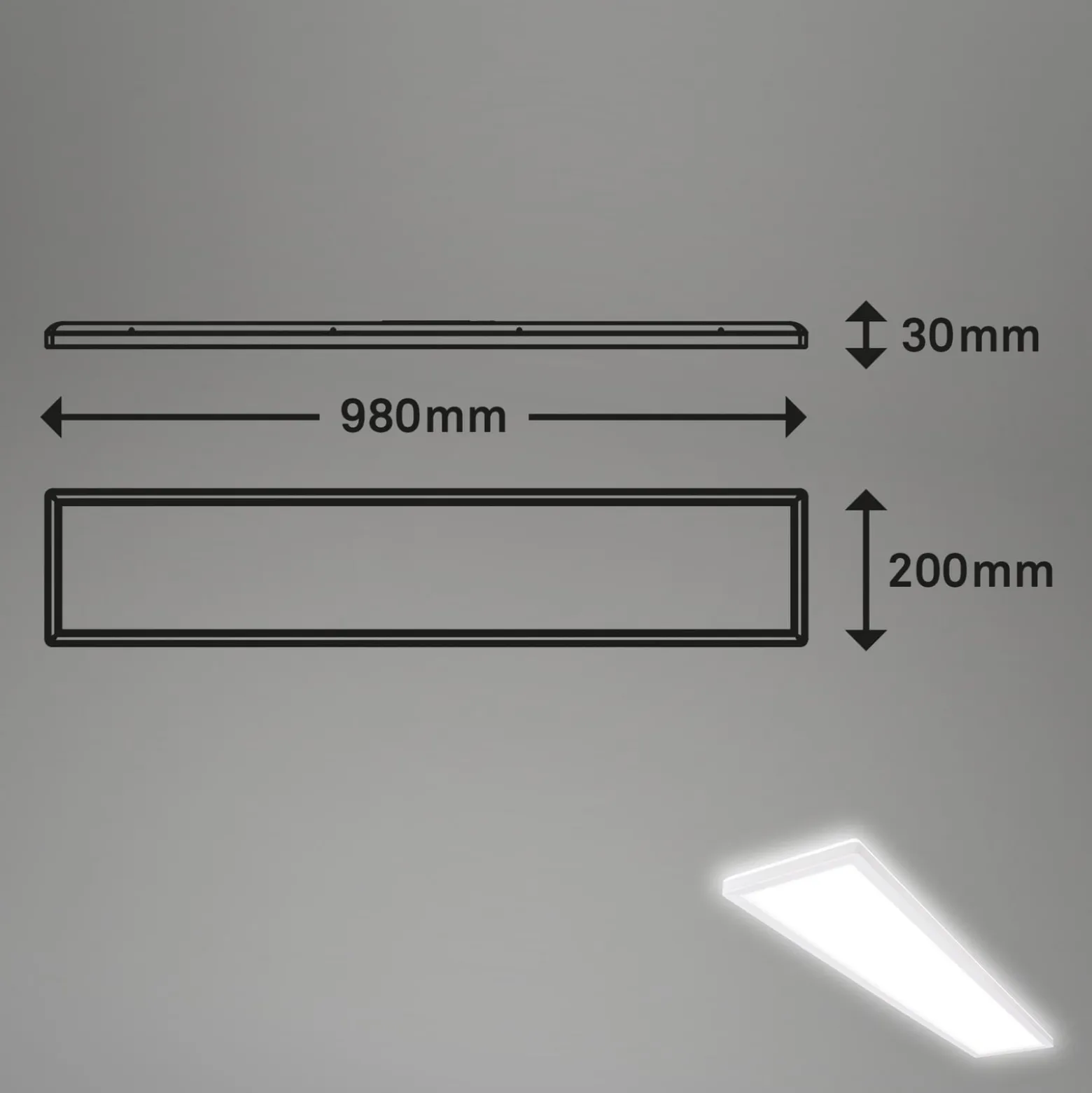 Move LED-paneeli, anturi, 98 x 20 cm, IP44, muovi, valkoinen