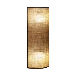 Nature-seinälamppu, juutti/musta, korkeus 40 cm, tekstiili, valo ylös/alas