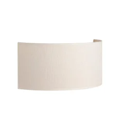 Nature-seinälamppu, kermanvärinen, leveys 40 cm, tekstiili, valo ylös/alas