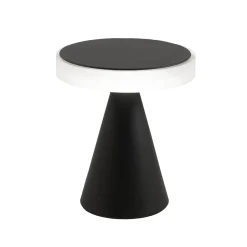 Neutra LED-pöytävalaisin, korkeus 27 cm, musta, kosketushimmennin