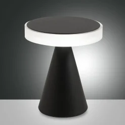 Neutra LED-pöytävalaisin, korkeus 27 cm, musta, kosketushimmennin