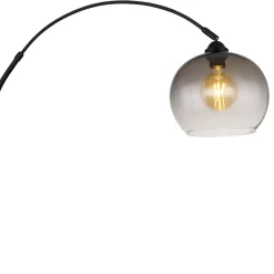 Newcastle lattiavalaisin, korkeus 196 cm, musta matta/savunharmaa