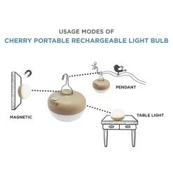 Newgarden Cherry LED-koristevalaisin beige/valkoinen