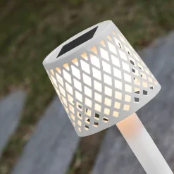 Newgarden LED-aurinkovalaisin Gretita, valkoinen, maapiikki, 4 kpl:n sarja