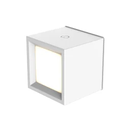 Newgarden LED-ladattava seinävalaisin Box 8, valkoinen, 7.5x7.5cm