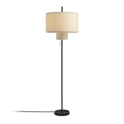 New Works lattiavalaisin Margin, beige, Ø 46 cm, korkeus 153 cm kangasta