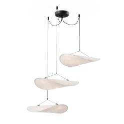 New Works Tense -LED-riippuvalaisin, valkoinen, halkaisija 152 cm, 3-lamppuinen