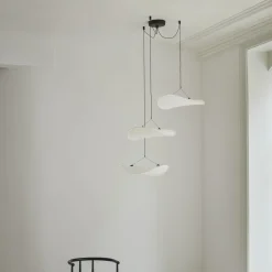 New Works Tense -LED-riippuvalaisin, valkoinen, halkaisija 152 cm, 3-lamppuinen