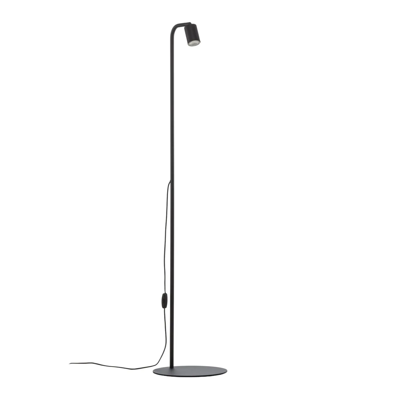 Nex-lattiavalaisin, musta, metalli, korkeus 140 cm, GU10