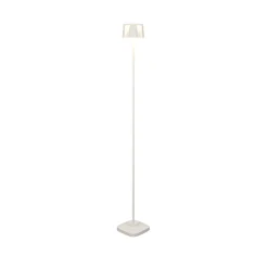 Nice LED ladattava lattiavalaisin, valkoinen, alumiini, IP54, himmennin,