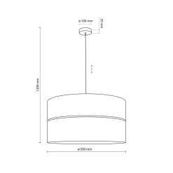 Nicol riippuvalaisin, musta/puuefekti, Ø 50 cm, 1-valo, 3 x E27