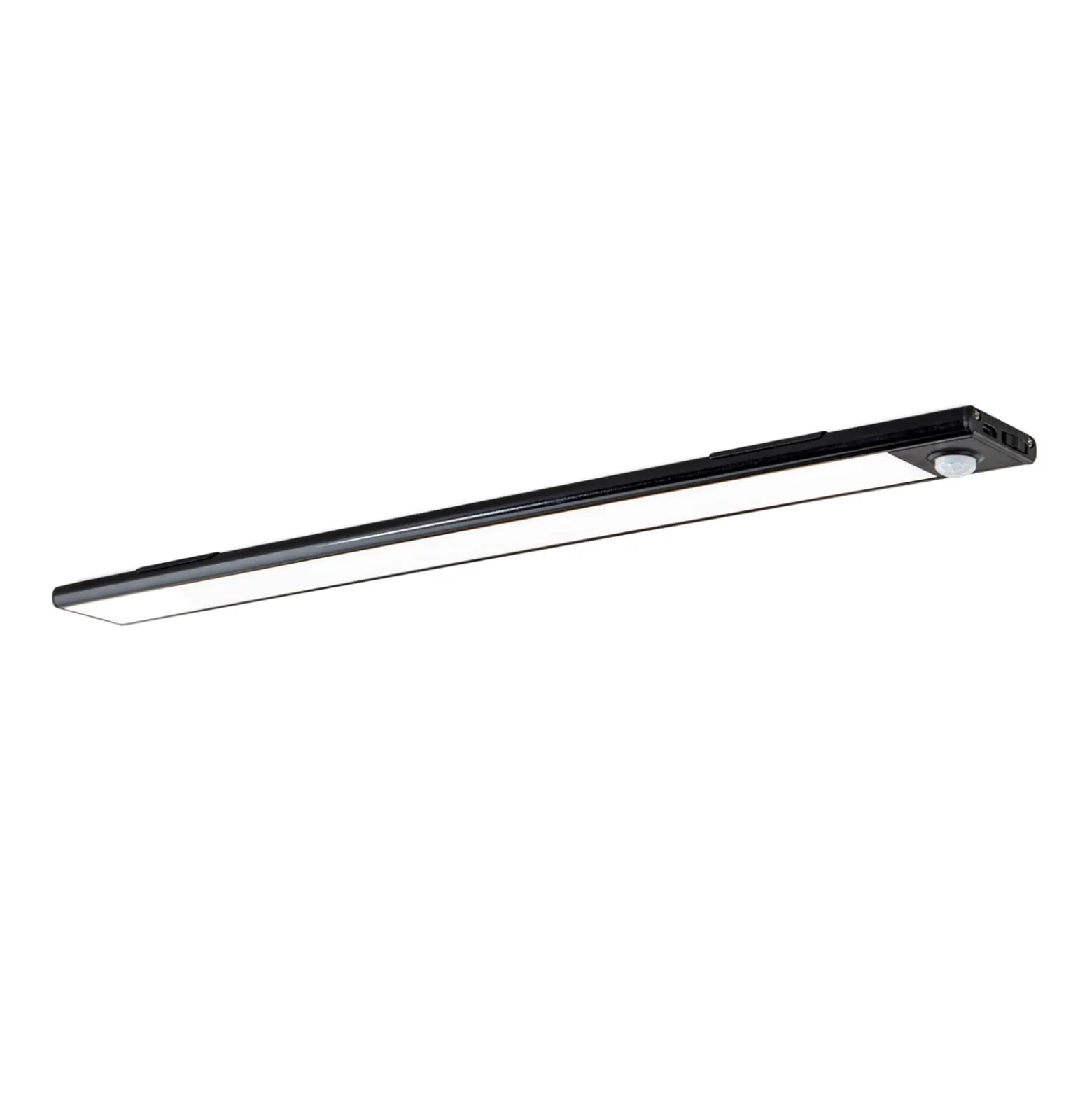 Norman LED-kaapinvalaisin, musta, ladattava akku, anturi, USB-portti
