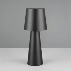 Nubialainen pöytävalaisin, musta, korkeus 40 cm, metallia, E27